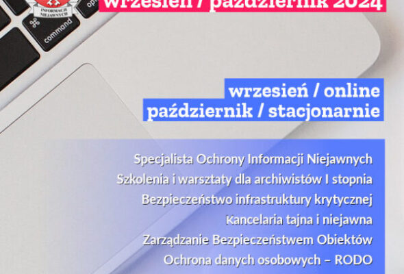 Zapraszamy na szkolenia KSOIN po wakacyjnej przerwie